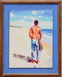 MCWILLIE CHAMBERS: MAN ON A QUIET BEACH