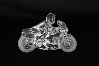 Daum Crystal Motorcycle Rider