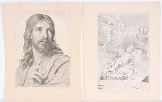(2) Claude Mellan (French, 1598-1688) Engravings