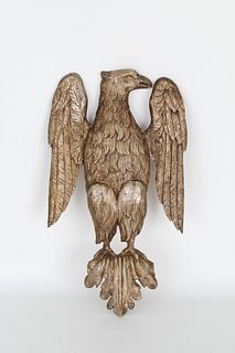 19th C. Carved Wood American Eagle