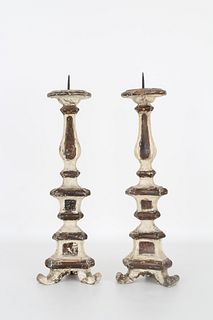 17th C. Italian Carved Wood Pricket Sticks