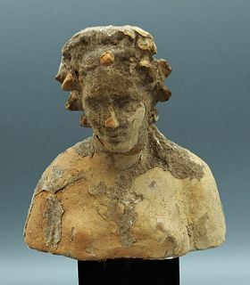 Greek Terracotta Bust, ca. 4th - 3rd C. BC