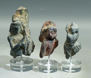 (3) Gandharan Stone Figures - Indus Valley