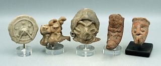 (5) Pre-Columbian Zoomorphic Fragments - Ecuador
