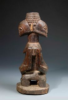 20th C. Hemba Ppl Janiform Kabeja Sculpture