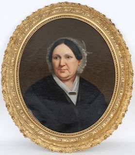 19th C. Oval Portrait of a Woman