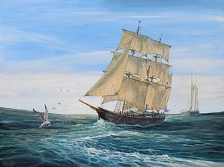 Tom Clifford (20th C.) "Ship at Sea"