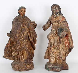 Antique Spanish Carved Figures