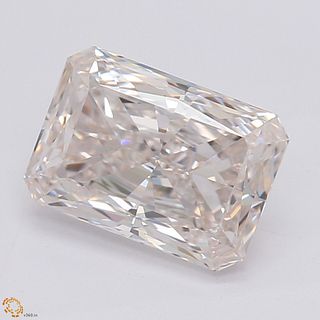 1.01 ct, Natural Light Pink-Brown Color, IF, TYPE IIa Radiant cut Diamond (GIA Graded), Appraised Value: $54,500 