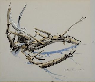 OLIN DOWS (1904-1981): BRANCHES IN SNOW