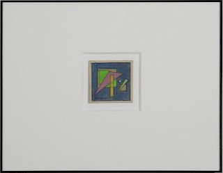 ROLPH SCARLETT (1881-1984): ABSTRACTION WITH PINK TRIANGLE