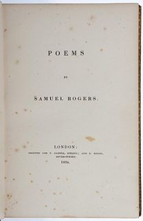 Poems by S. Rogers, Bookplate of Sir Robert Peel