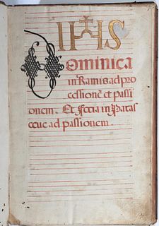 Folio Manuscript Choir Book, Illuminated "O"
