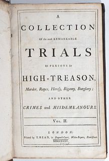 Trials of Persons for High-Treason, London, 1735