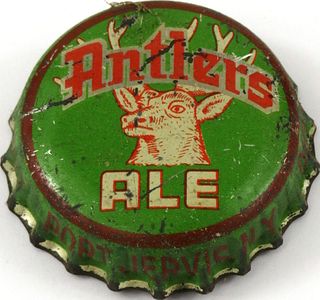 1936 Antlers Ale Cork Backed crown Port Jervis, New York