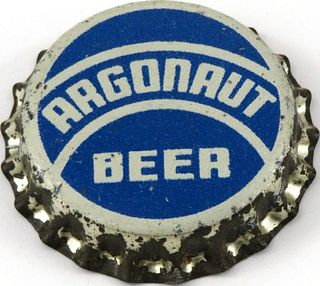 1935 Argonaut Beer Cork Backed crown San Francisco, California