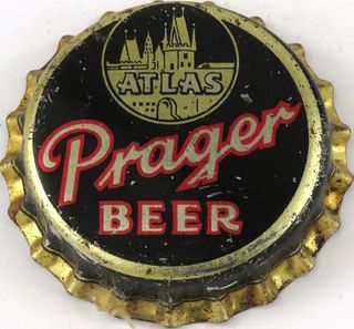 1940 Atlas Prager Beer Cork Backed crown Chicago, Illinois
