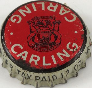1953 Carling MI 12oz Tax Cork Backed crown Cleveland, Ohio