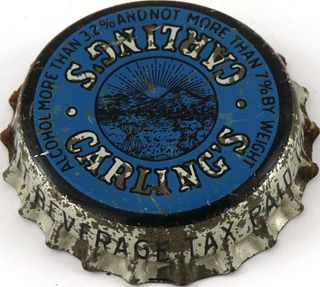 1951 Carling's ~OH 1½¢ Tax Cork Backed crown Cleveland, Ohio