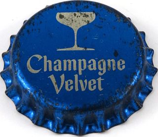 1959 Champagne Velvet Beer Cork Backed crown Terre Haute, Indiana