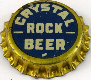 1938 Crystal Rock Beer Cork Backed crown Cleveland, Ohio