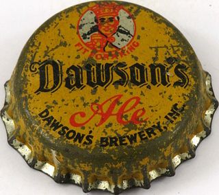 1938 Dawson's Ale Cork Backed crown New Bedford, Massachusetts
