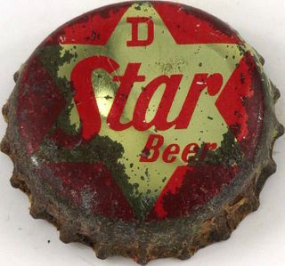1953 Dubuque Star Beer Cork Backed crown Dubuque, Iowa