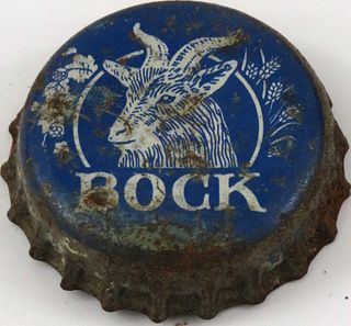 1935 Generic Bock Beer (blue/white) Cork Backed crown Milwaukee, Wisconsin