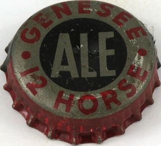 1941 Genesee 12 Horse Ale Cork Backed crown Rochester, New York