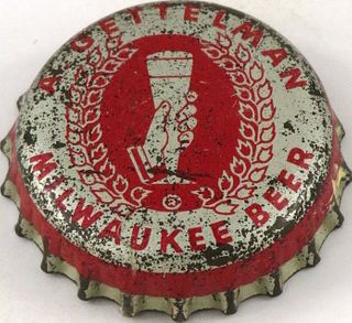 1952 Gettelman Milwaukee Beer Cork Backed crown Milwaukee, Wisconsin