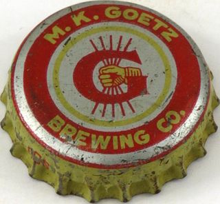 1943 Goetz Country Club Beer  Cork Backed crown St. Joseph, Missouri