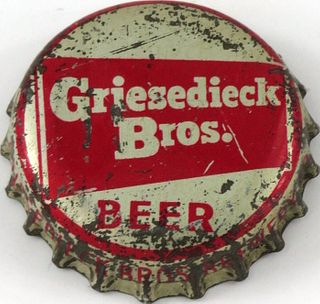 1950 Griesedieck Bros. Beer Cork Backed crown Saint Louis, Missouri