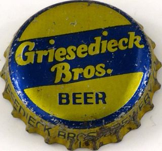 1946 Griesedieck Bros. Beer (cream gold)  Cork Backed crown Saint Louis, Missouri