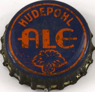 1948 Hudepohl Ale ~SC tax Cork Backed crown Cincinnati, Ohio