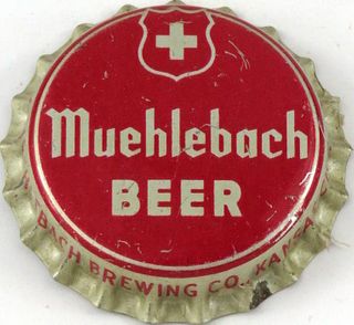 1954 Muehlebach Beer Cork Backed crown Kansas City, Missouri
