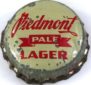 1937 Piedmont Pale Lager Cork Backed crown San Francisco, California