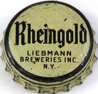 1935 Rheingold Beer Cork Backed crown New York (Brooklyn), New York