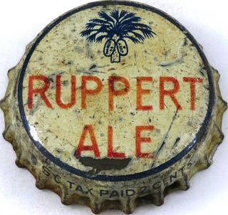 1938 Ruppert Ale ~SC Tax Cork Backed crown New York, New York