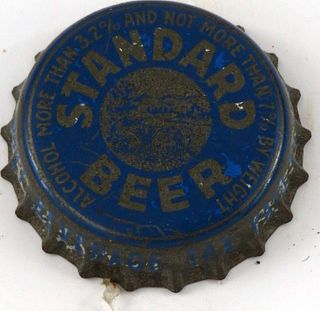 1955 Standard Beer ~OH 1½¢ Tax Cork Backed crown Cleveland, Ohio