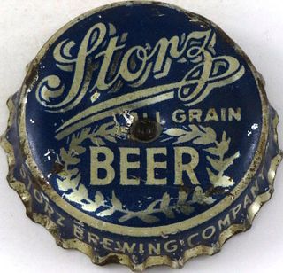 1933 Storz All Grain Beer Cork Backed crown Omaha, Nebraska