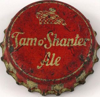 1945 Tam O' Shanter Ale Cork Backed crown Rochester, New York