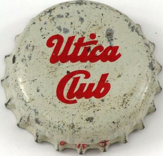 1962 Utica Club Beer Cork Backed crown Utica, New York