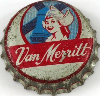 1955 Van Merritt Beer Cork Backed crown Burlington, Wisconsin