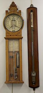Lot Of 2 Antique Barometers To Inc A