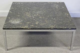 Midcentury Knoll Style Marble Top Coffee Table.