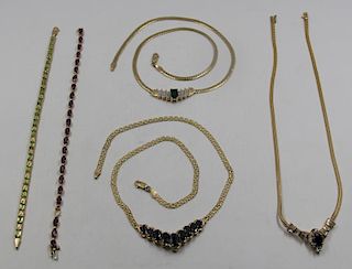 JEWELRY. Miscellaneous Gold and Colored Gem Group.