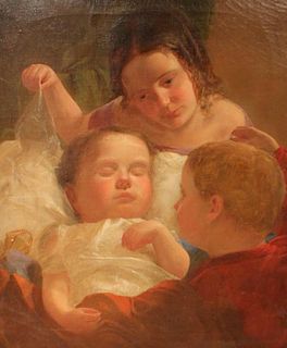 C.T. Weber (American 19th c.) The Sleeping Baby