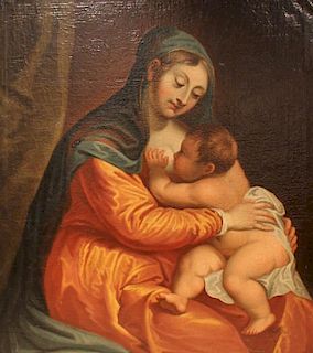 18th c. Italian School Madonna and Child