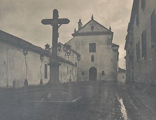 Early 20th c. Photograph, Spanish Courtyard