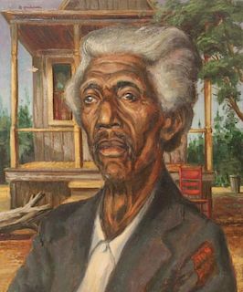 Joseph Jankowski (American b. 1916- ) Portrait of a Southern Black Gentleman